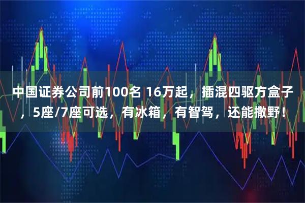 中国证券公司前100名 16万起，插混四驱方盒子，5座/7座可选，有冰箱，有智驾，还能撒野！