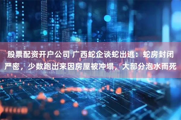 股票配资开户公司 广西蛇企谈蛇出逃:蛇房封闭严密,少数跑出来因房屋被冲塌,大部分泡水而死